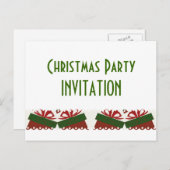 Cadeaus kerstfeest uitnodiging briefkaart (Voorkant / Achterkant)