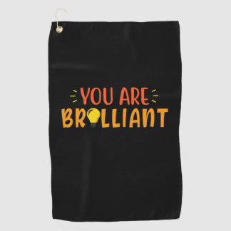Cadeaus Leraar | Je Bent Briljant Golfhanddoek