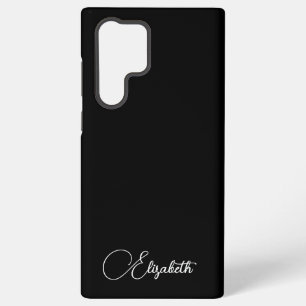Cadeaus Moderne Monogram Typografie Naam Zwart Samsung Galaxy Hoesje