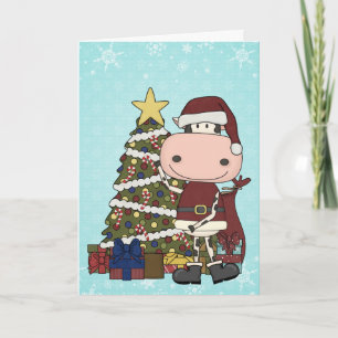 Cadeaus onder de kerstboom - Koe Dank u wel Bedankkaart