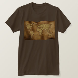 Cadeaus oude Wereldkaart Designer T-shirt