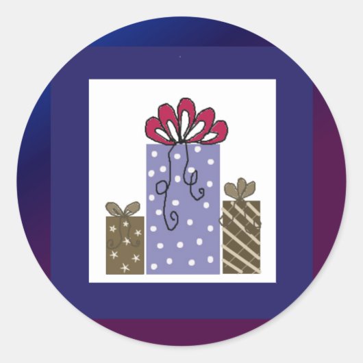  cadeaus ronde sticker (Voorkant)