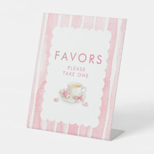 Cadeaus Roze Meisje Baby Shower Tafelbord Reclamebord Met Voetstuk