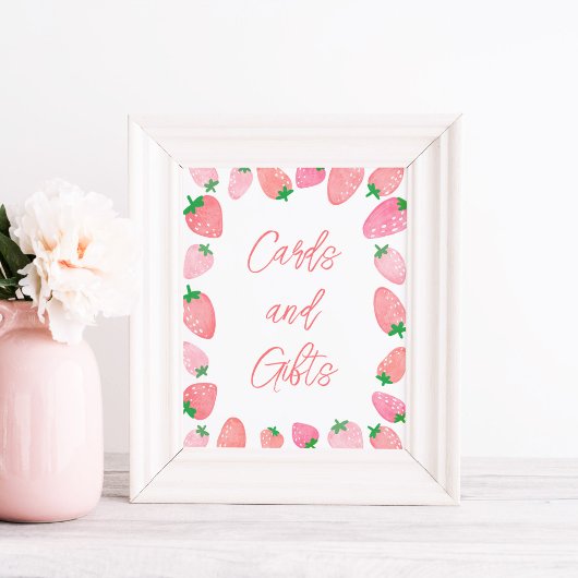 Cadeaus Strawberry Baby Shower  Poster