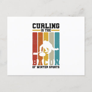 Cadeaus van het Curling Team   Curl Curler Sports  Briefkaart