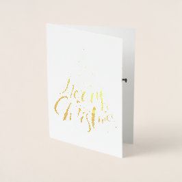 Cadeaus van het seizoen folie kerstkaart folie kaarten