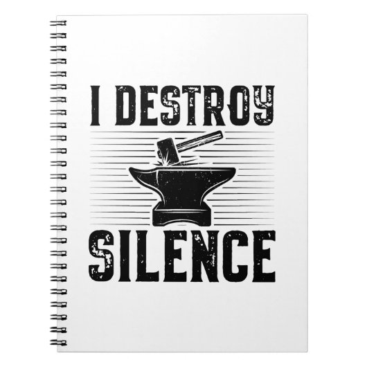 Cadeaus vervalsen | Blacksmith Blacksmithing Anvil Notitieboek (Voorkant)