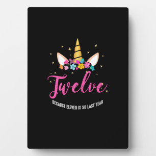 Cadeaus voor 12-jarige verjaardagsmeisje Eenhoorn Fotoplaat