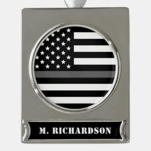 Cadeaus voor aangepaste thin-line correctiefunctio verzilverd banner ornament