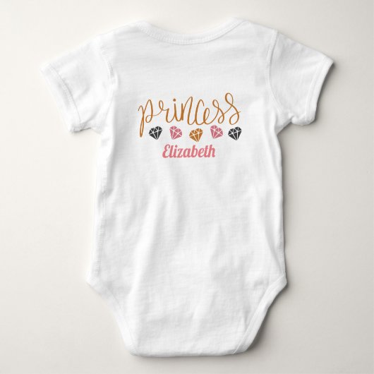Cadeaus voor Baby Meisjes 1e Verjaardagsfeestje Pr Romper (Achterkant)