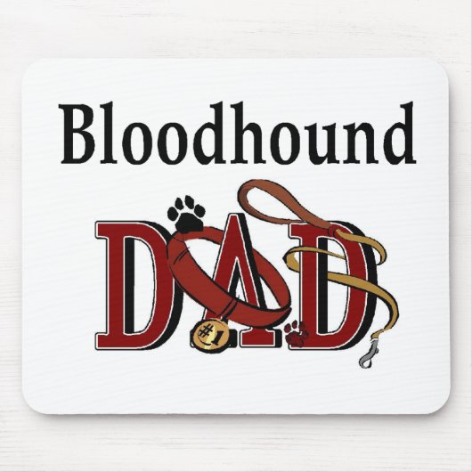 Cadeaus voor Bloodhound Vader Muismat (Voorkant)