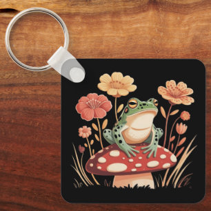 Cadeaus voor botanische kikkerminnaars Bloem Natuu Sleutelhanger
