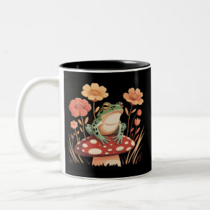 Cadeaus voor botanische kikkerminnaars Bloem Natuu Tweekleurige Koffiemok