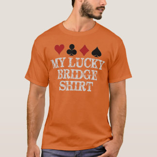 Cadeaus voor bridge spelers Mijn Lucky Bridge spel T-shirt
