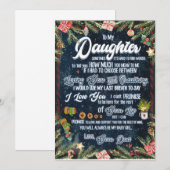 Cadeaus voor Dochter | Brief aan mijn dochter van  Kaart (Voorkant / Achterkant)