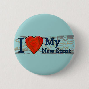 Cadeaus voor hartinugwinning Stent T-shirts Ronde Button 5,7 Cm