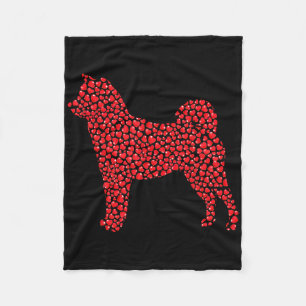 Cadeaus voor hondenliefhebbers met hart Shi Inu Pu Fleece Deken