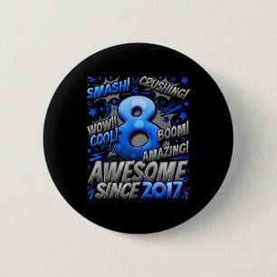 Cadeaus voor jongens van 8 jaar 8e verjaardag jong ronde button 5,7 cm