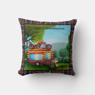 Cadeaus voor kampeerders - Trailer Trash Tartan op Kussen