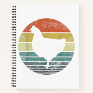 Cadeaus voor kippenliefhebbers Grappige boer Retro Notitieboek