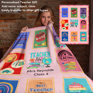 Cadeaus voor leraren Quotes Grappige Waardering Pe Fleece Deken
