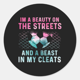 Cadeaus voor meisjes voetbalspeler Team schoenen M Ronde Sticker