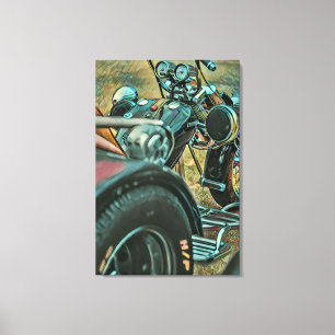 cadeaus voor motorrijders canvas afdruk