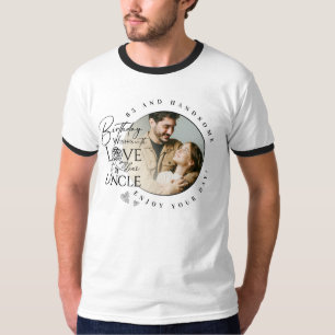 Cadeaus voor ooms Minimalistische aangepaste fot T-shirt
