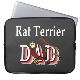 Cadeaus voor Rat Terrier vader Laptop Sleeve