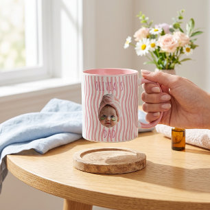 Cadeaus voor Vaderdag voor vader roze strepen Mok