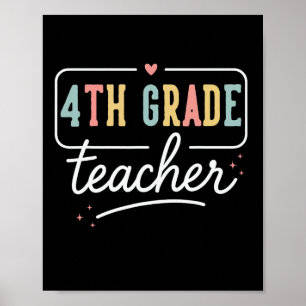 Cadeaus voor vierdegraads hart leraren 4e klas ter poster
