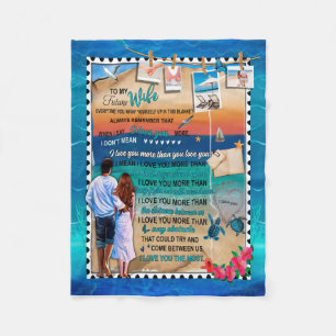 Cadeaus voor vrouw Brief aan mijn vrouw liefde v Fleece Deken
