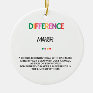Cadeau's voor vrouwen die een verschil maken, Dank Keramisch Ornament