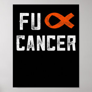 Cadeaus voor vrouwen FCK Kanker Chemo van Kankerno Poster