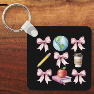 Cadeaus voor waardering voor leraren koffieboog cu sleutelhanger
