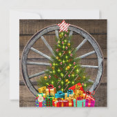 Cadeaus voor westerne kersttaarten feestdagenkaart (Achterkant)