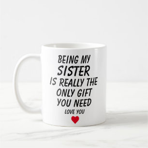 Cadeaus voor zus, grappig zus cadeau, zus mok, kof koffiemok