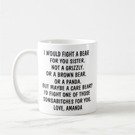 Cadeaus voor zusters, grappig cadeau voor zuster,  koffiemok