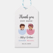 Cadeautag Bedanken Geslacht Reveal Gebarsten Ei Cadeaulabel (Voorkant)