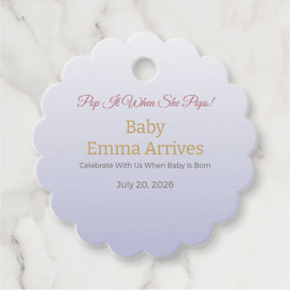 Cadeautag voor babyfeest | Oh baby Sophia Bedankjes Labels