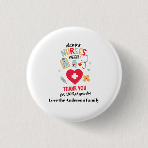 Cadeautag voor verpleegkundigen waardering Gelukki Ronde Button 3,2 Cm