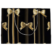 Cadeautas met zwarte basis en gouden boog (Achterkant)