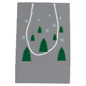 Cadeautas - Pine Forest met sneeuwvlokken (Achterkant)