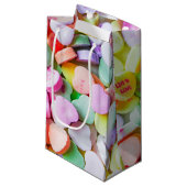 Cadeautas - Snoep conversatie harten (Voorkant Gekanteld)