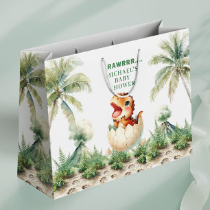 Cadeautas voor Baby Dino-feestje "Binnenkort uit h