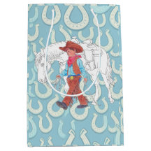 Cadeautas voor jonge cowboy en paard