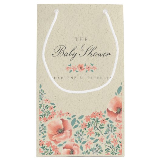 CADEAUTASJE | Bloemen Storybook Baby shower (Achterkant)