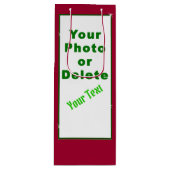  cadeautassen met uw foto, tekst wijn cadeautas (Voorkant)