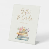 Cadeauthema Boeken Bord Reclamebord Met Voetstuk (Voorkant)