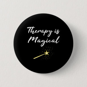 Cadeautherapie is een magische professional in de ronde button 5,7 cm